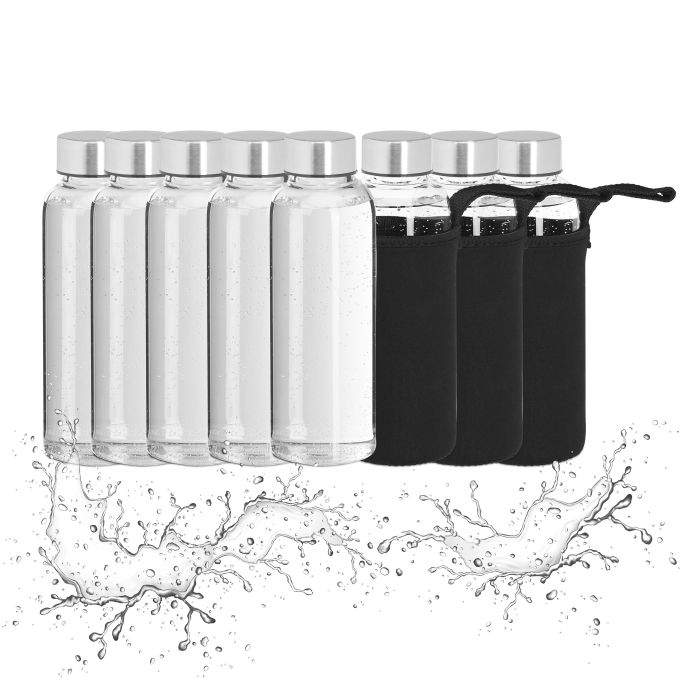 Dricksflaska i glas med lock | Hem & Hobby - Hem & Hushåll - Kök - Köksredskap - Lock | Pryloteket