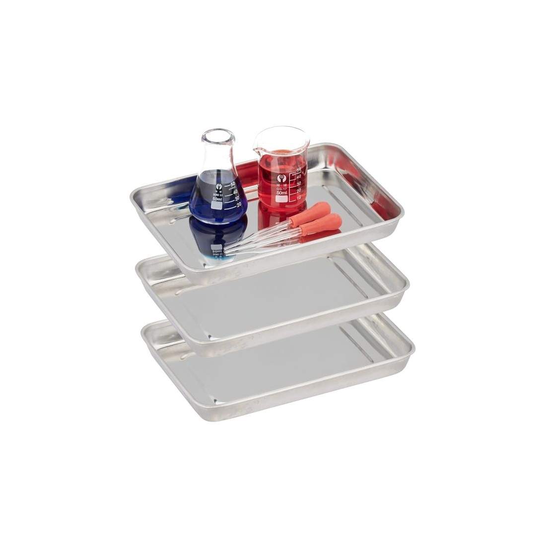 Serveringsfat i rostfritt stål - 3 st | Hem & Hobby - Hem & Hushåll - Kök - Servering | Pryloteket