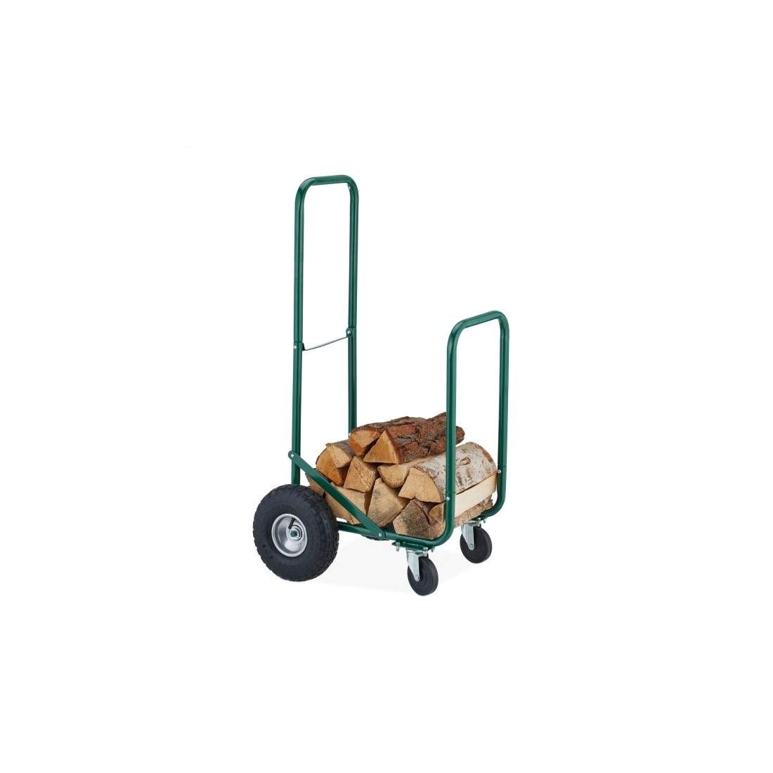 Grön vedvagn med pneumatiska däck | Elektronik - Tillbehör Mobil & Surfplatta - Mobiltillbehör - Mobilkablar - Tillbehör | Pryloteket