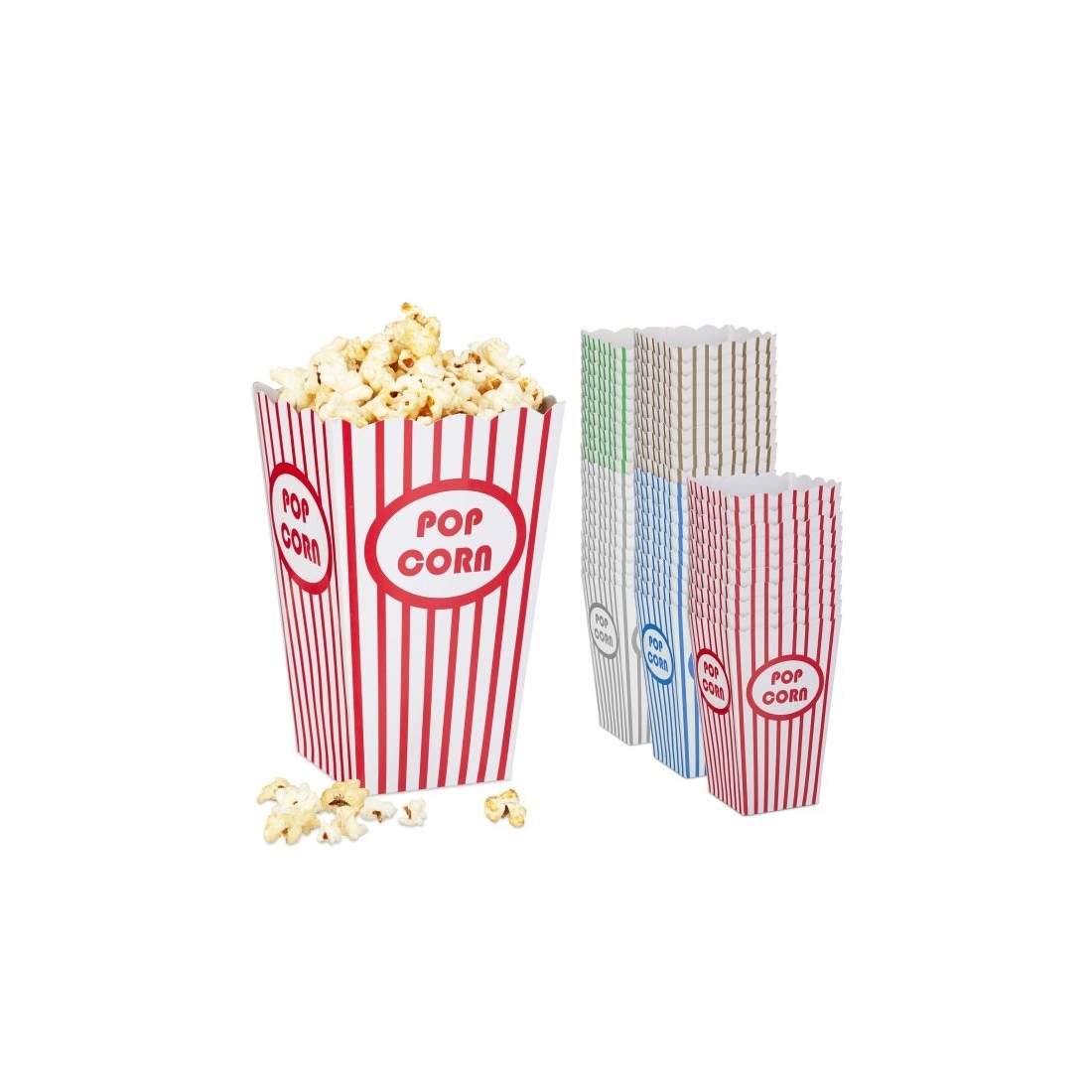 Popcornpåsar, 50 st, 5 färger