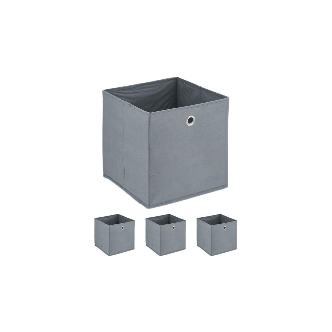 Grå förvaringslåda - 4 st | Hem & Hobby - Hem & Hushåll - Textil - Handdukar | Pryloteket