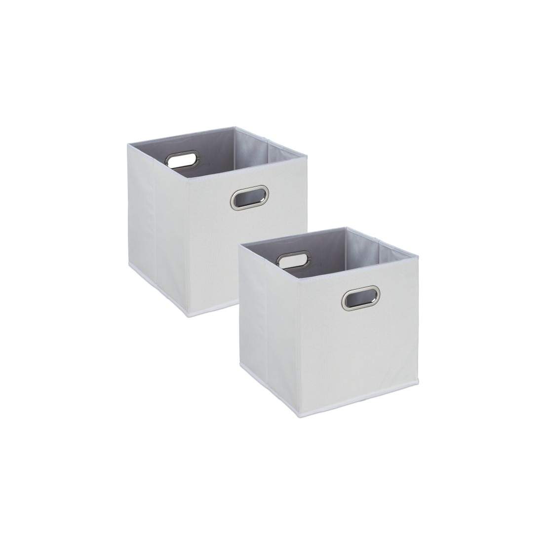 Vit förvaringsbox Set med 2 st | Mode & Accessoarer - Accessoarer | Pryloteket