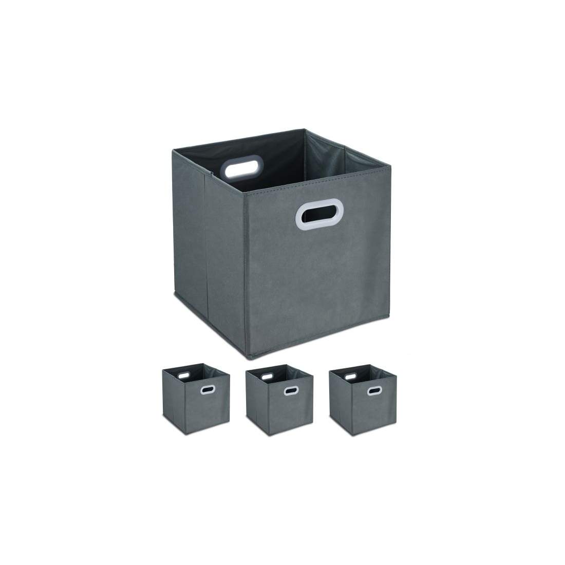 Grå förvaringslåda - set om 4 | Mode & Accessoarer - Accessoarer | Pryloteket