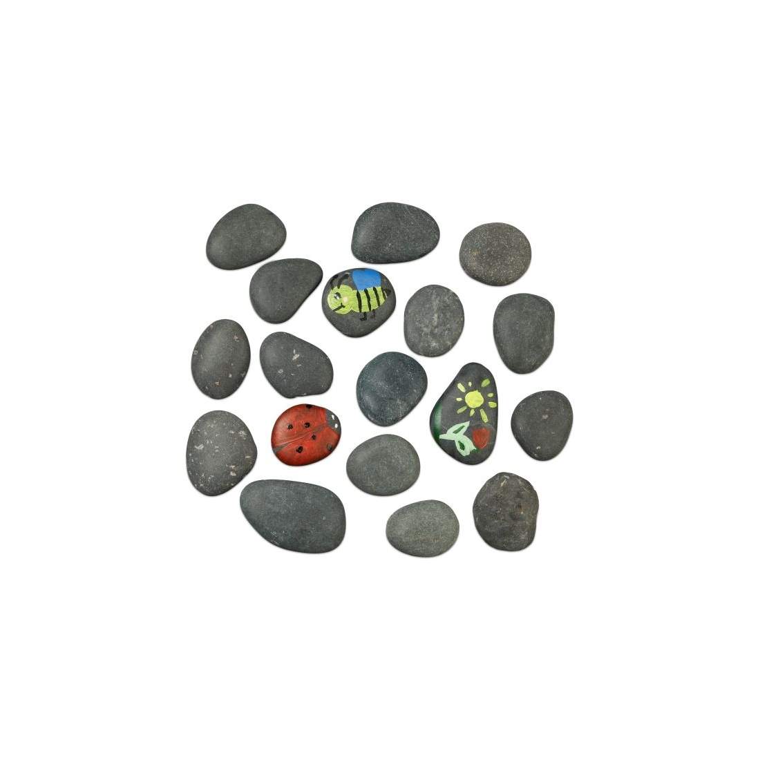 Mörkgrå stenar för målning