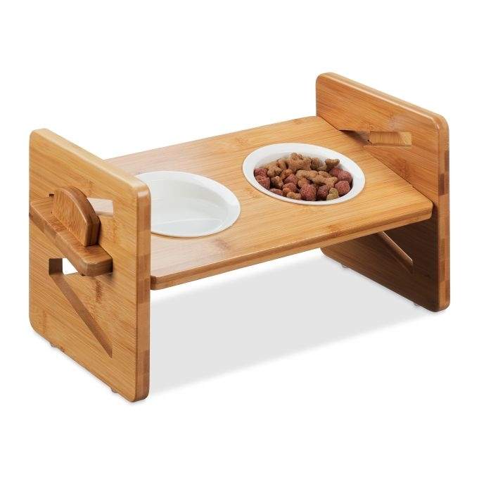 Foderstation til hunde justerbar i højden