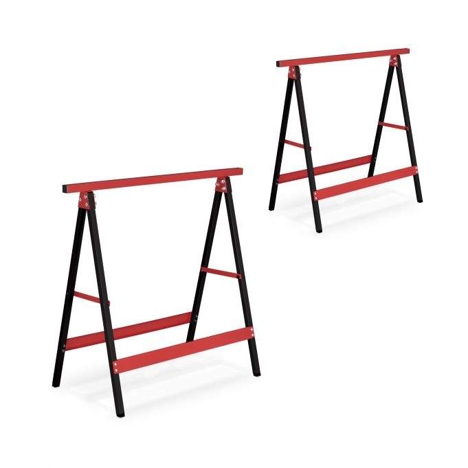 Arbejdsbuk sæt af 2 rød/sort