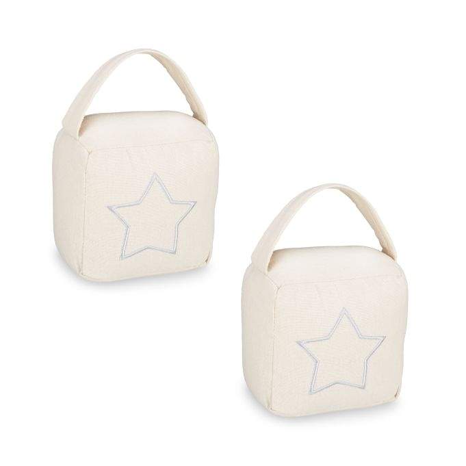 sæt af 2 dørstoppere med stjernemotiv