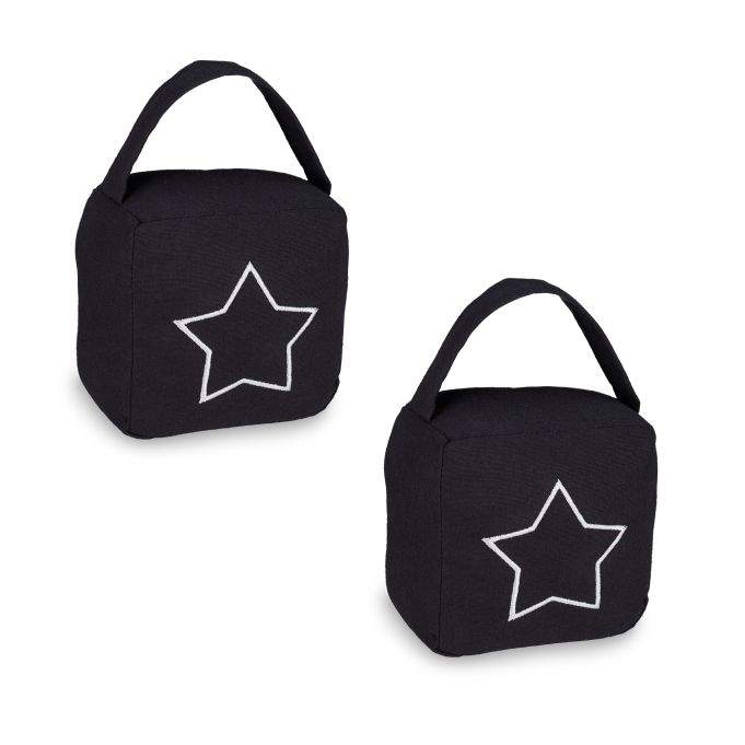 sæt af 2 dørstoppere med stjernemotiv