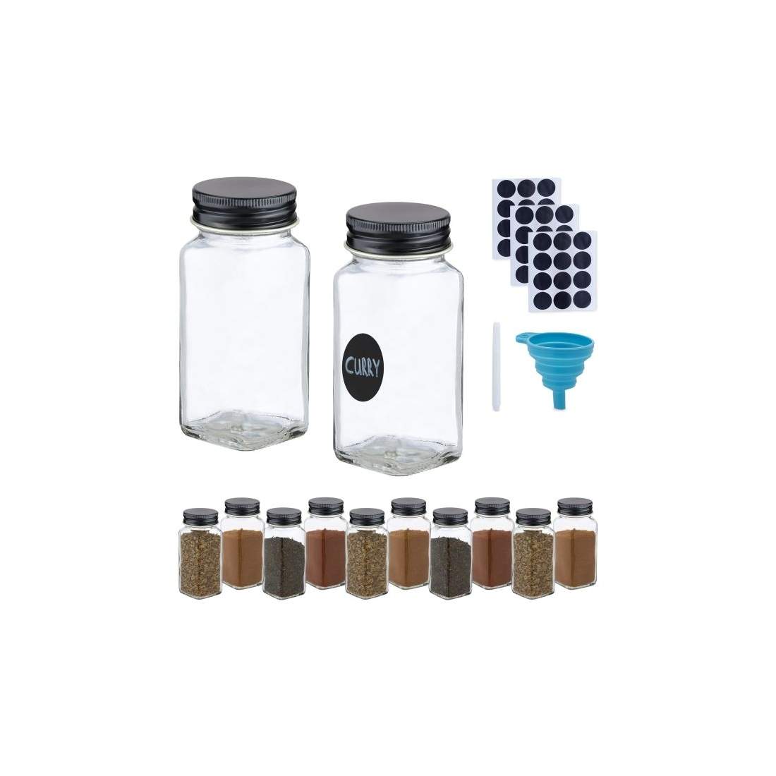 Kryddburksset med lock i rostfritt stål | Hem & Hobby - Hem & Hushåll - Kök - Köksförvaring - Kryddförvaring - Kryddburkar | Pryloteket