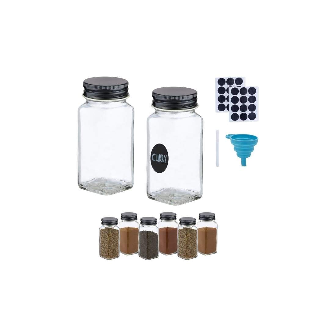 Kryddburksset med lock i rostfritt stål | Hem & Hobby - Hem & Hushåll - Kök - Köksförvaring - Kryddförvaring - Kryddburkar | Pryloteket