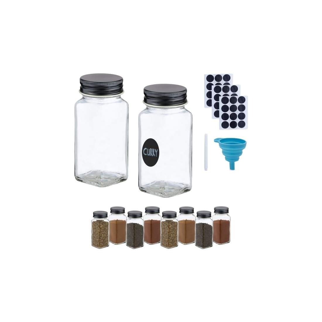 Fyrkantiga kryddburkar i rostfritt stål | Hem & Hobby - Hem & Hushåll - Kök - Köksförvaring - Kryddförvaring - Kryddburkar | Pryloteket