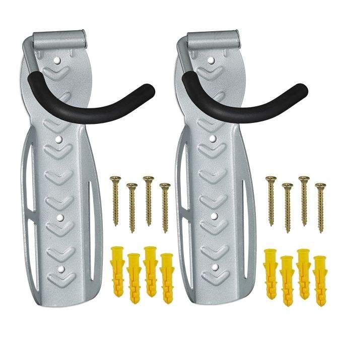 Sølv vægbeslag til cykel med 2 stk