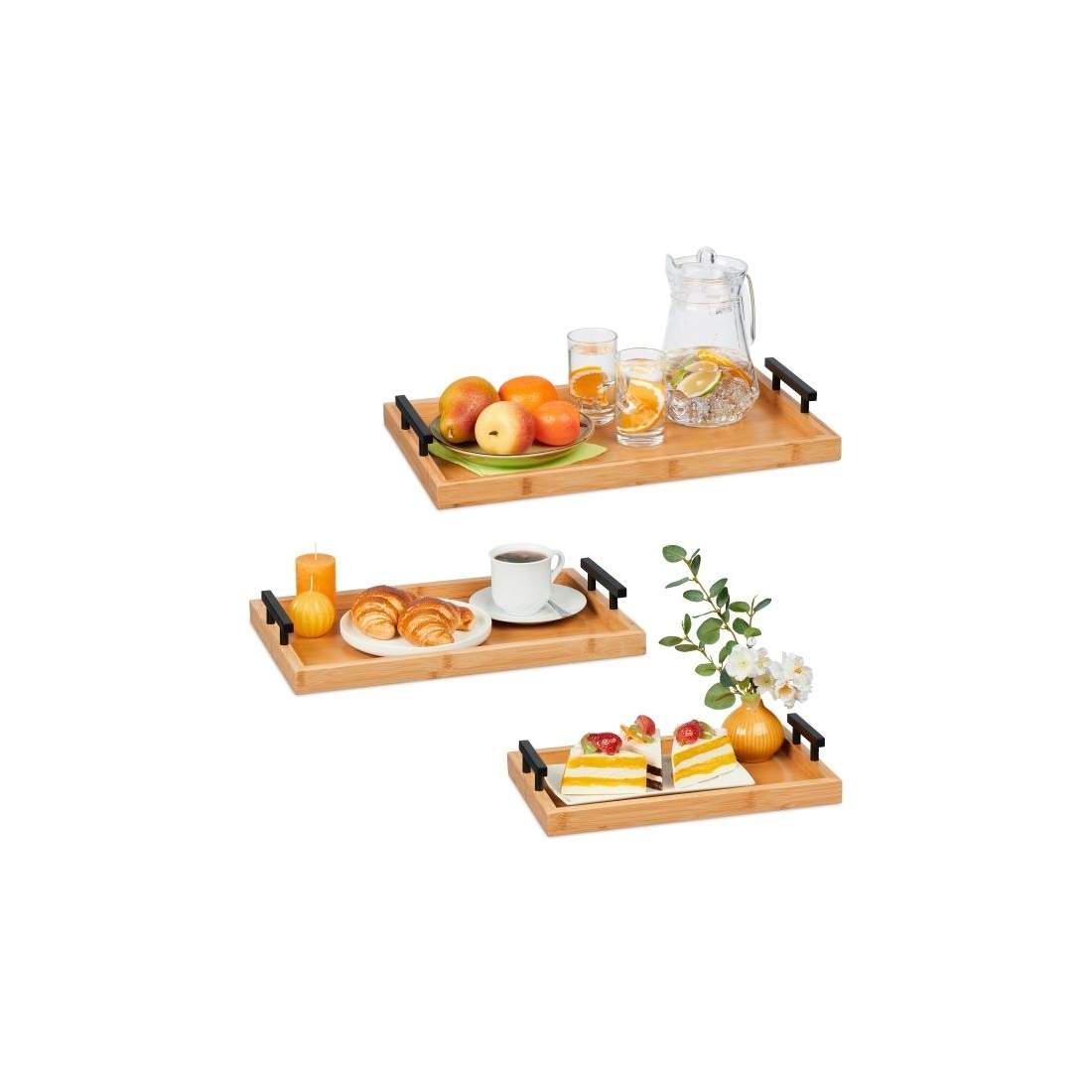 Brickor i bambu - set om 3 | Mode & Accessoarer - Smycken, Smyckesset & Tillbehör - Ringar | Pryloteket