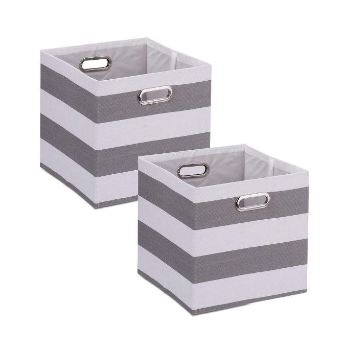 Opbevaringsboks med striber i sæt af 2 stk