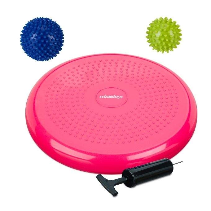Balancepude med 2 massagebolde