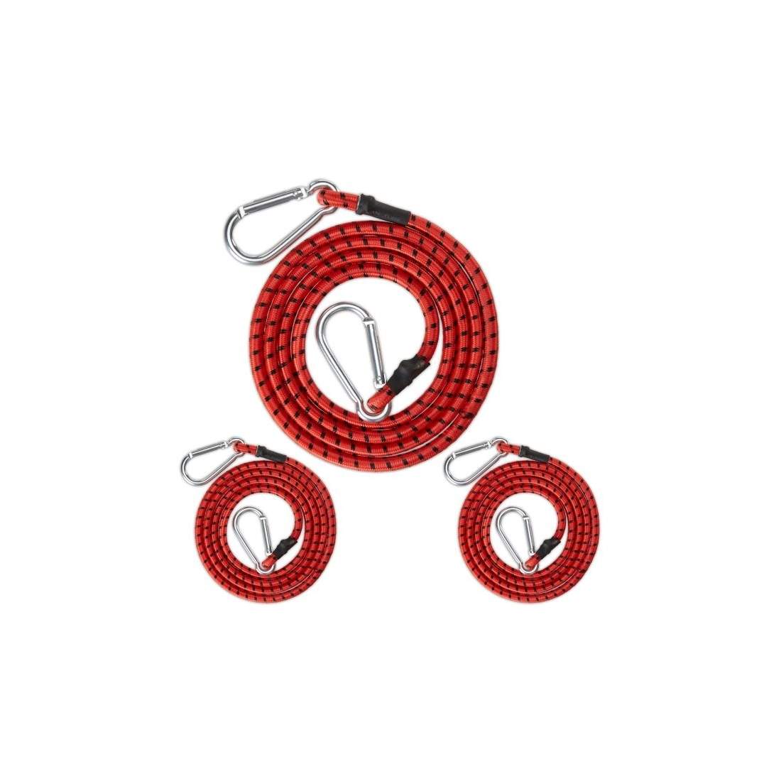 Elastiskt band set om 3 med karbinhake | Elektronik - Tillbehör Mobil & Surfplatta - Mobiltillbehör - Mobilkablar - Tillbehör | Pryloteket