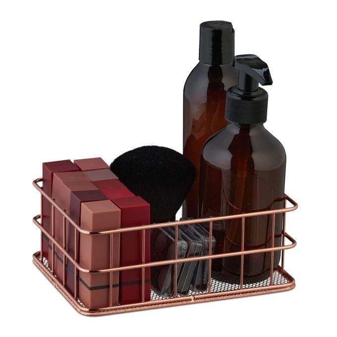 Trådkurv i rosa guld