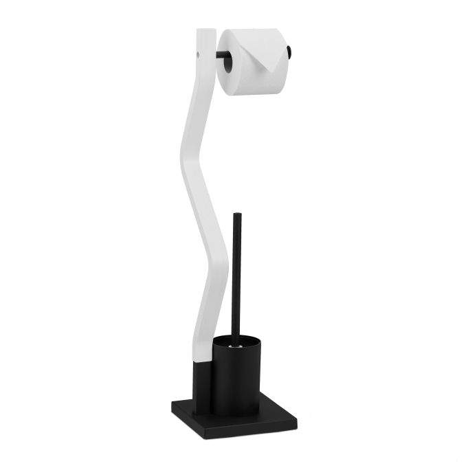WC stol sort/hvid
