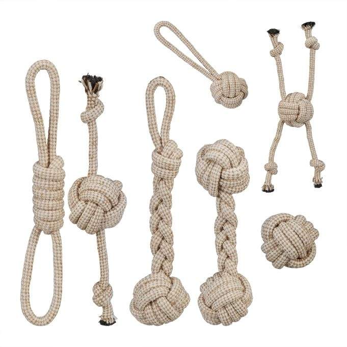 Hundelegetøjssæt i 7 dele