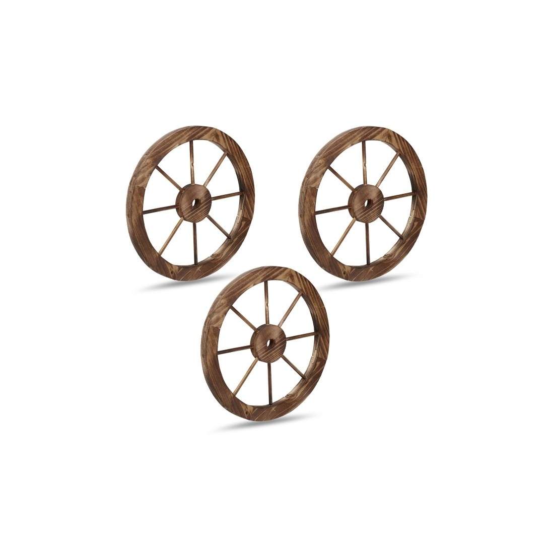 Vagnhjul i trä - uppsättning om 3 | Hem & Hobby | Pryloteket