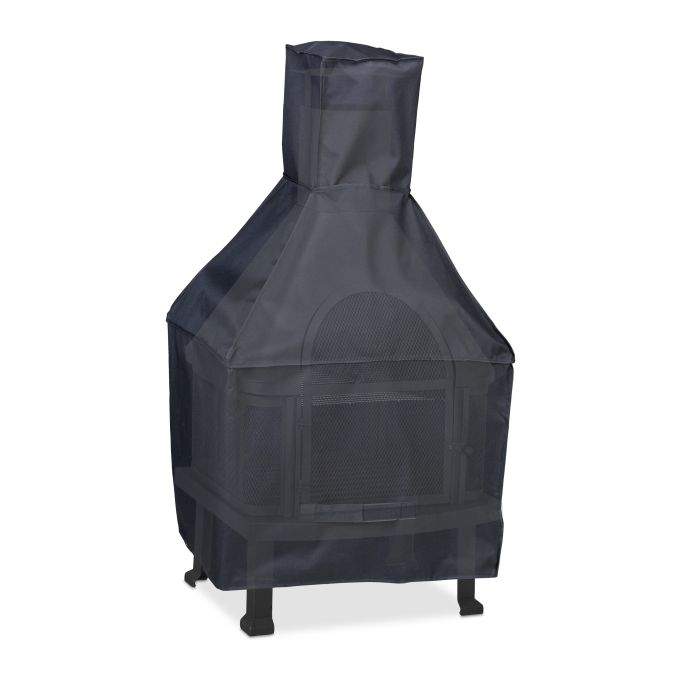 Sort låg til terrasseovn 110 cm