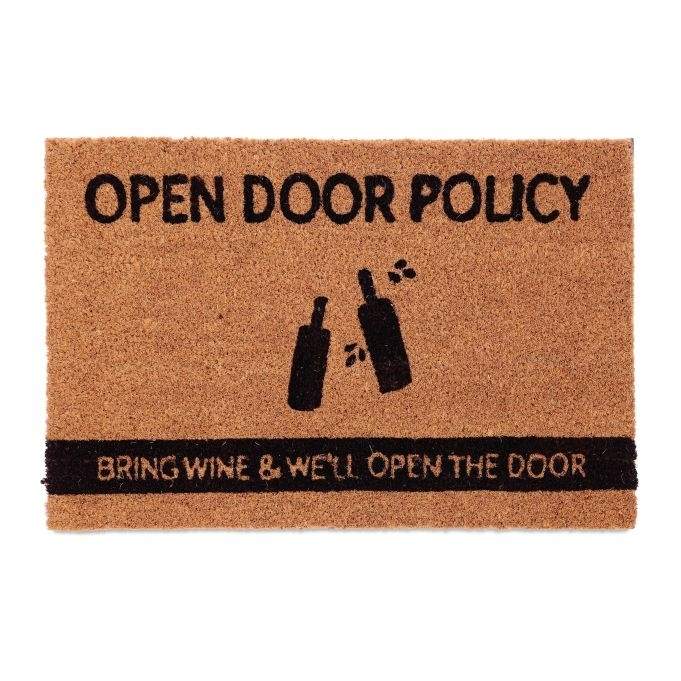Dörrmatta i kokos ""BRING WINE | Hem & Hobby - Hem & Hushåll - Inredning & Dekoration - Dörrmattor | Pryloteket