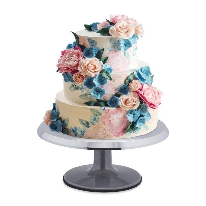 Drejeligt kagefad i aluminium