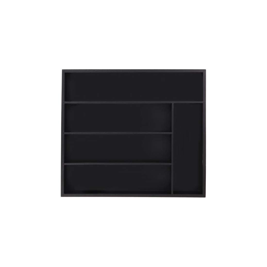 Svart bestickbricka 5 fack | Hem & Hobby - Hem & Hushåll - Kök - Köksredskap | Pryloteket