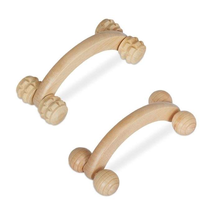 massagesæt i træ i 2 dele