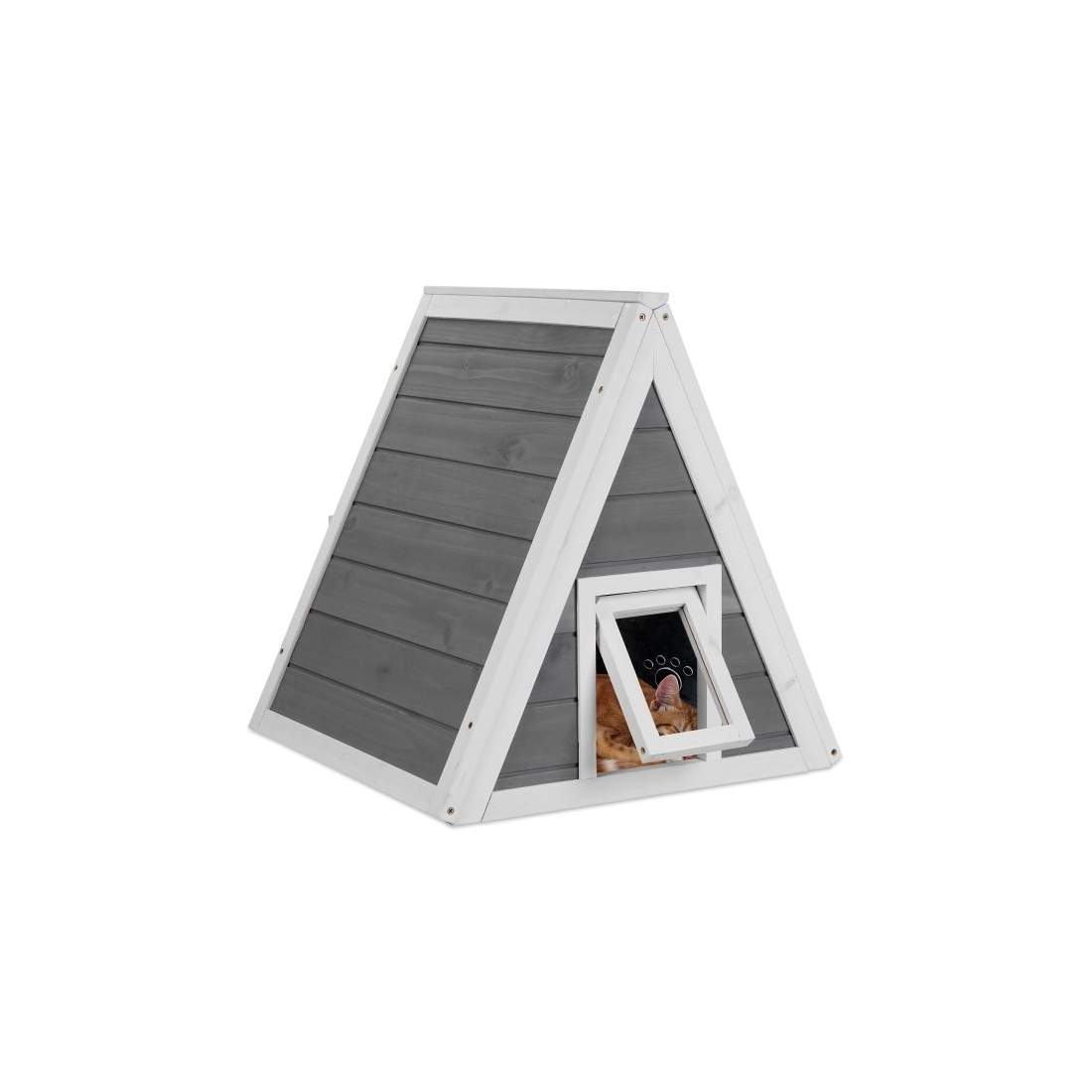 Väderbeständigt katthus i trä | Hem & Hobby - Husdjur - Katt | Pryloteket