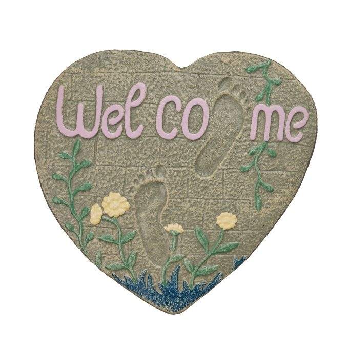 Havetrapper Stenhjerte "Velkommen"