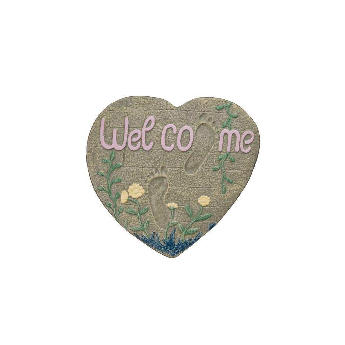 Trädgårdstrappor Stenhjärta ""Välkommen"" | Mode & Accessoarer - Kläder - Skor | Pryloteket