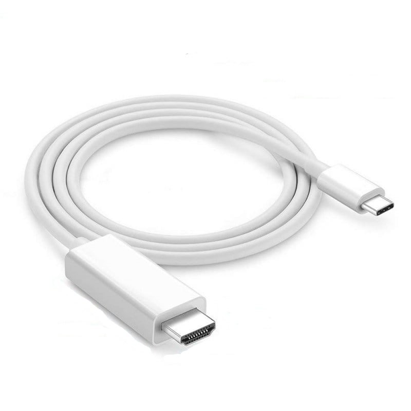 USB-C (3.1) til HDMI (2.0) adapter, 1.8m - Hvid