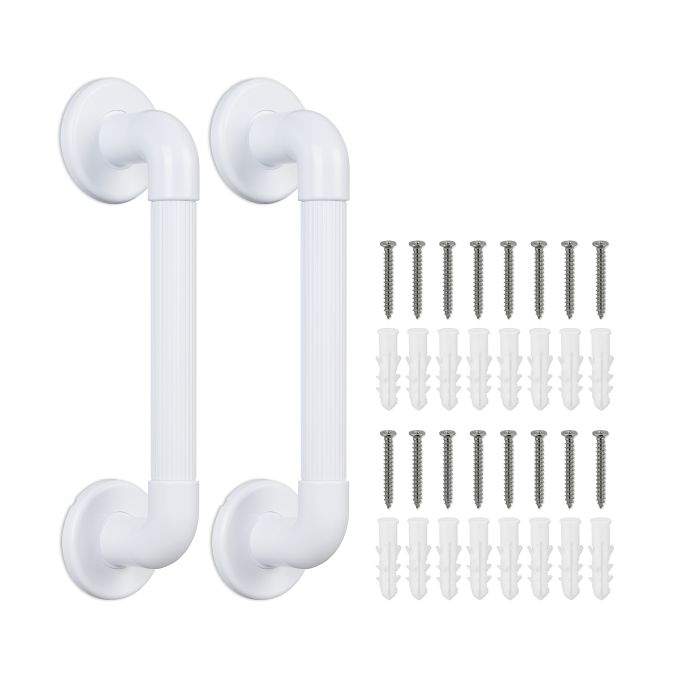 sæt med 2 hvide plasthåndtag