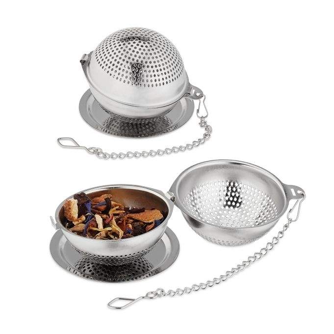 Temaskine i rustfrit stål, sæt med 2 stk