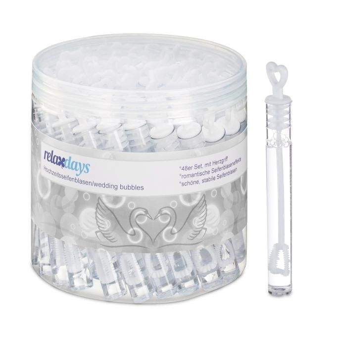Sæbebobler bryllup sæt med 48 stk