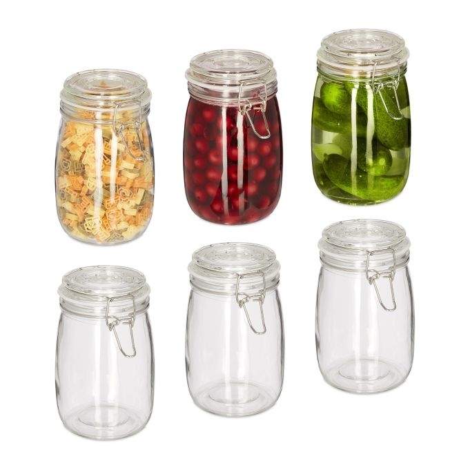 1000 ml konserveringsglas i et sæt af 6