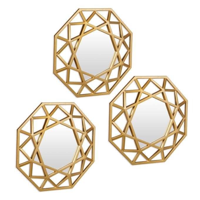 Spejlsæt med 3 diamanter