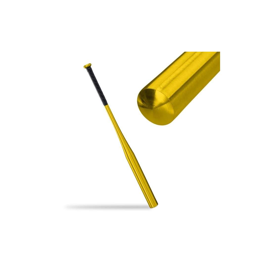 Baseballbat i gyldent aluminium