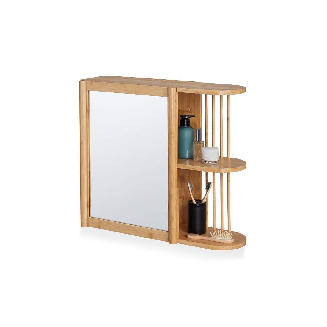 Vägghylla i bambu med spegel | Hem & Hobby - Hem & Hushåll - Badrum | Pryloteket