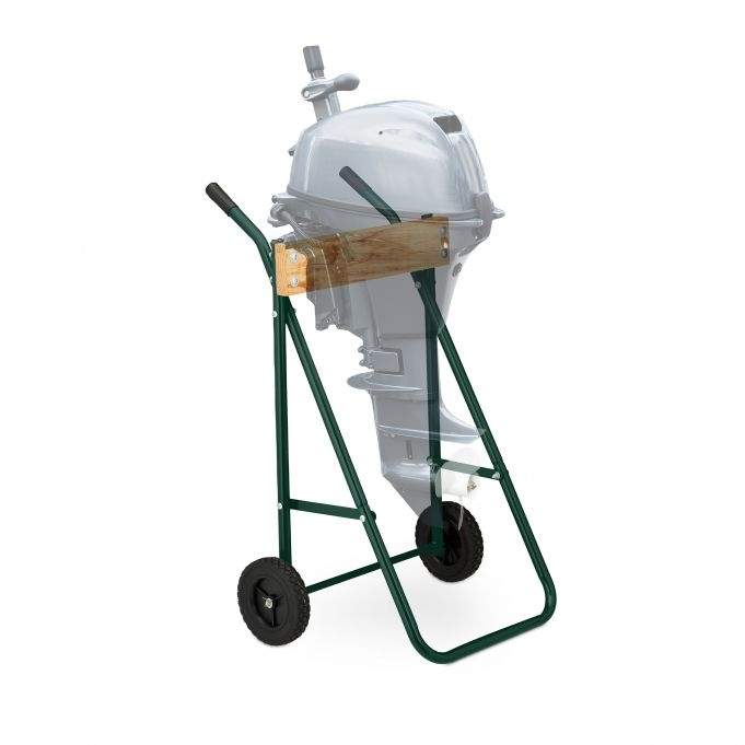 Stander til påhængsmotorer i stål og træ