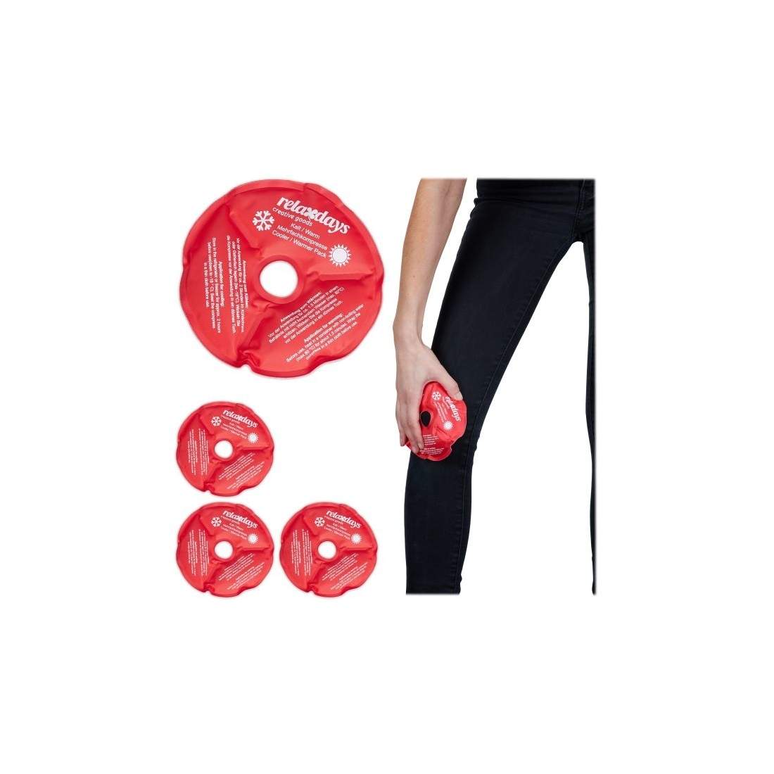 uppsättning med 4 knäskydd i rött | Hem & Hobby | Pryloteket