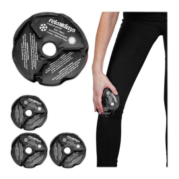 sæt med 4 knæbeskyttere i sort