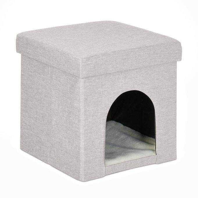 Sammenklappelig kattepit beige