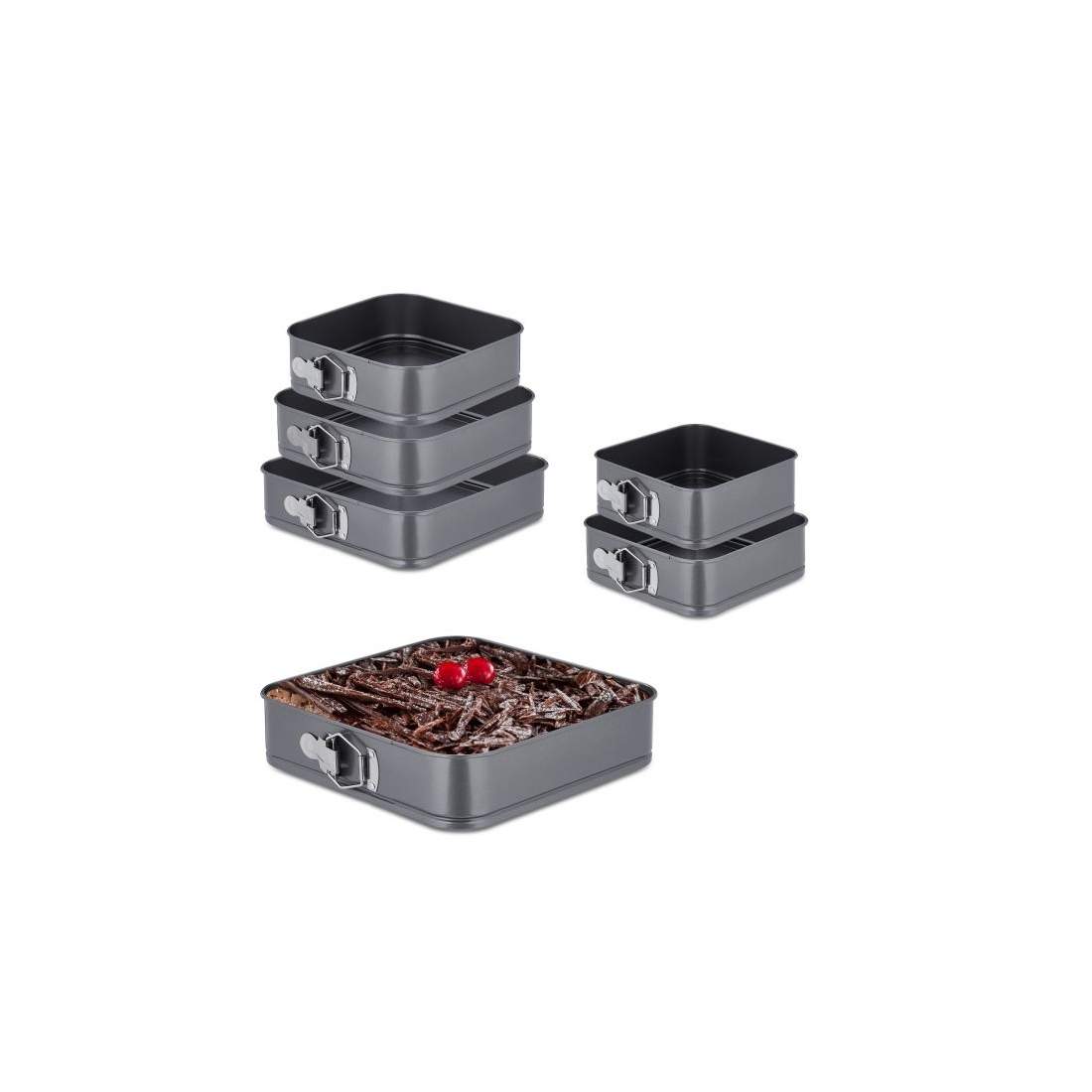 Springform set om 6 fyrkantiga