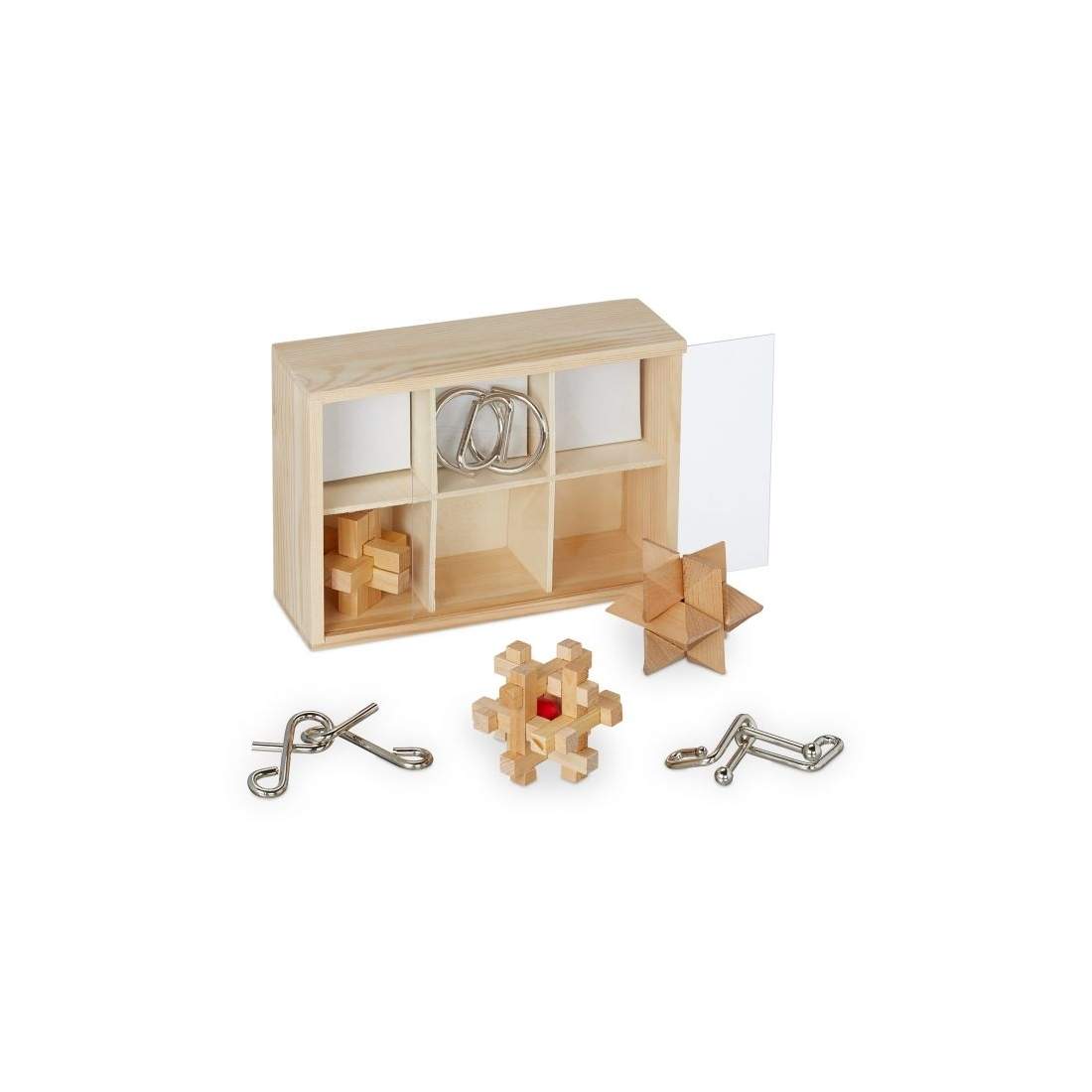 Puslespil i træ og metal