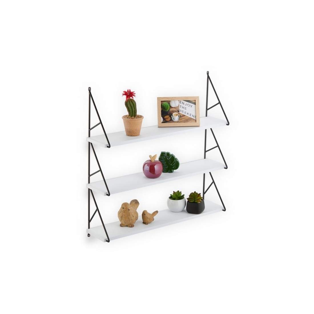 Öppen vägghylla med 3 hyllplan | Hem & Hobby - Hem & Hushåll - Sovrum | Pryloteket