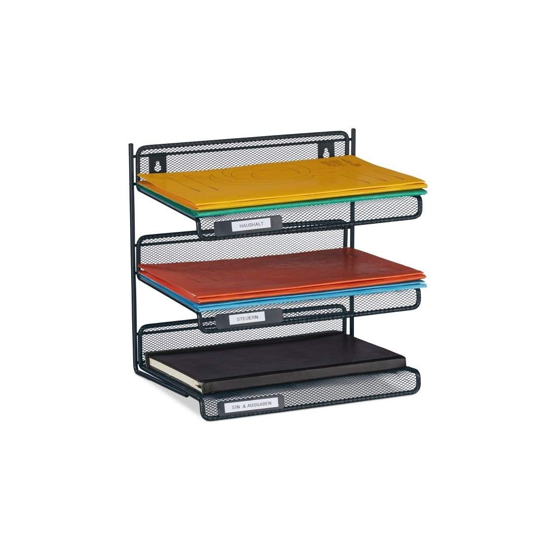 Dokumentfack i metall med 3 fack | Hem & Hobby | Pryloteket