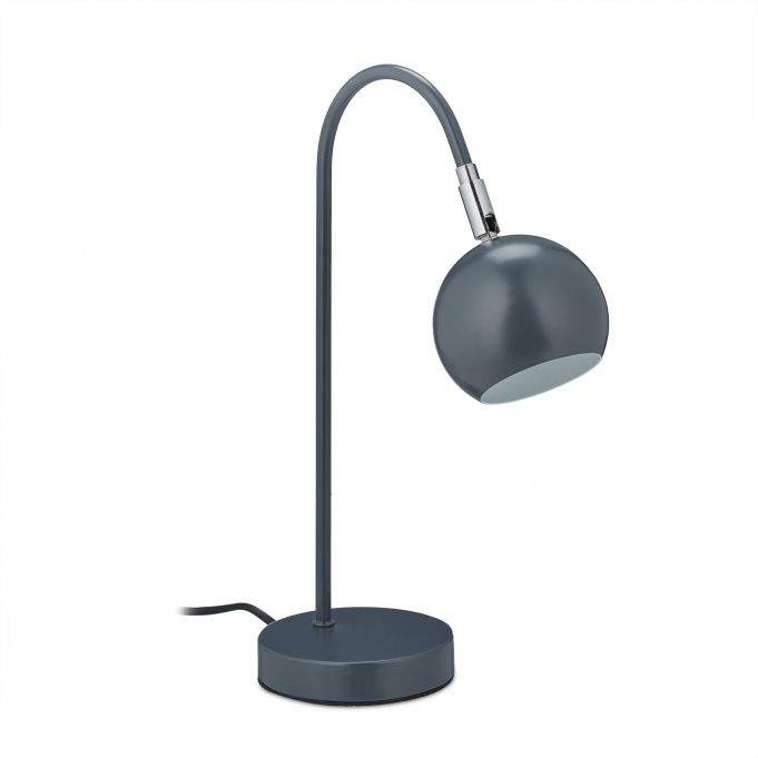 Grå skrivebordslampe