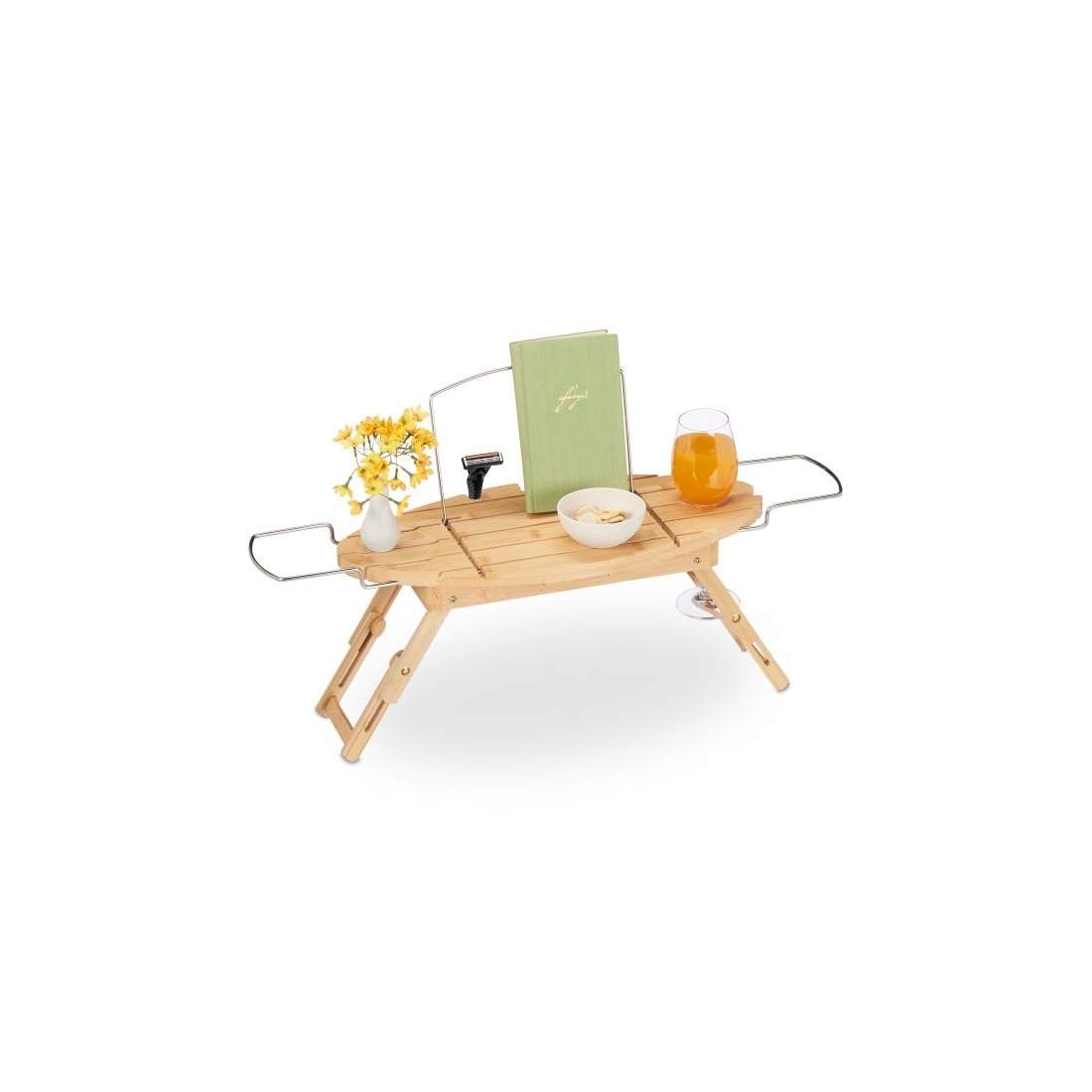 Utdragbar badhylla i bambu | Hälsa & Skönhet - Personvård - Vård & Rehabilitering - Hållning | Pryloteket